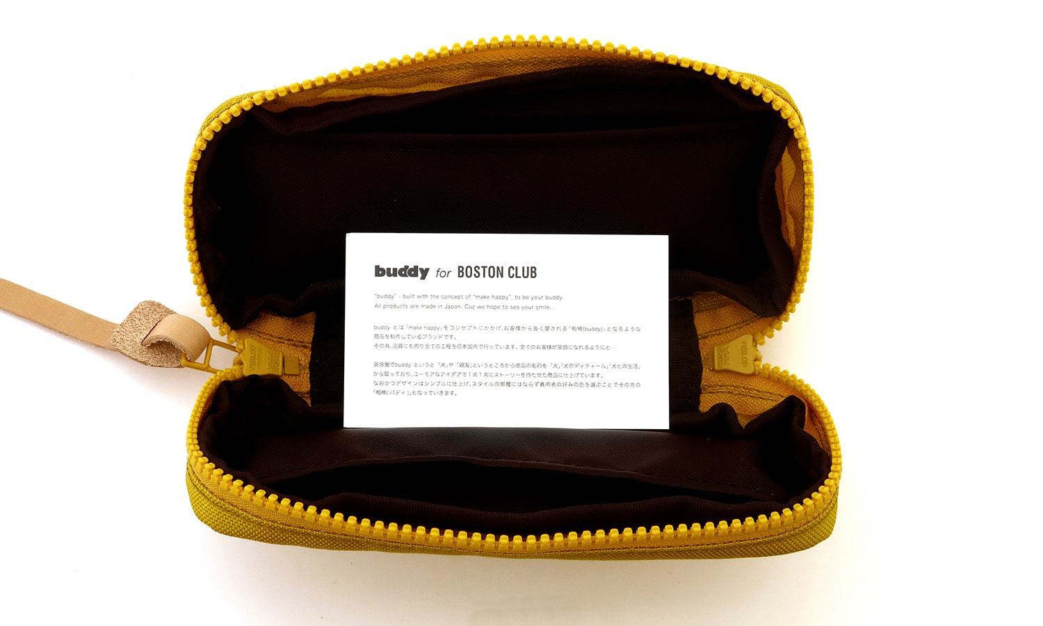 buddy for BOSTON CLUB メガネケース AC-16SS Mustard