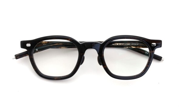 10eyevan 2026AW新作 セルロイドメガネ no.2 III FR (47) c.1046S Dark Brown Leaf