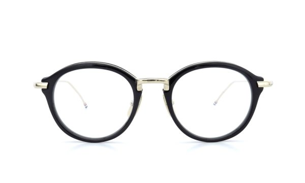 THOM BROWNE.  NEW YORK（トムブラウンニューヨーク）メガネ TB-011A 46size BLACK/SHINY 12K GOLD BRIDGE&TEMPLES 2