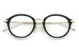 THOM BROWNE.  NEW YORK（トムブラウンニューヨーク）メガネ TB-011-A 49size BLACK/SHINY 12K GOLD BRIDGE&TEMPLES 4