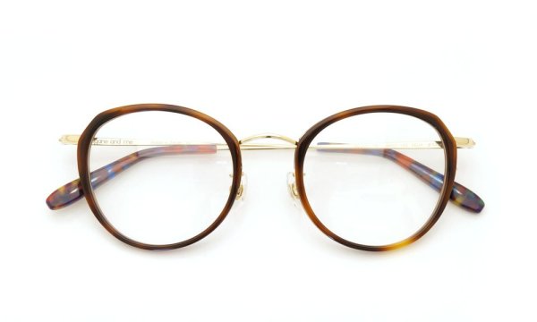 megane and me (メガネアンドミー) メガネ ME006 FELIX DB1 demi/gold/vintage-violet-marble 4