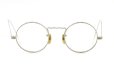 American Optical アメリカン オプティカル vintage ヴィンテージ メガネ 1930年代 ROUND CORTLAND 12kGF MASHWOOD CENTER-POINT 39-19 White-Gold 正面