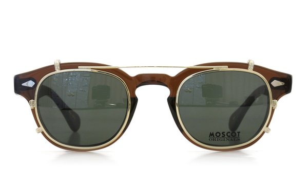 MOSCOT LEMTOSH Col.BROWN 44size + clip GOLD