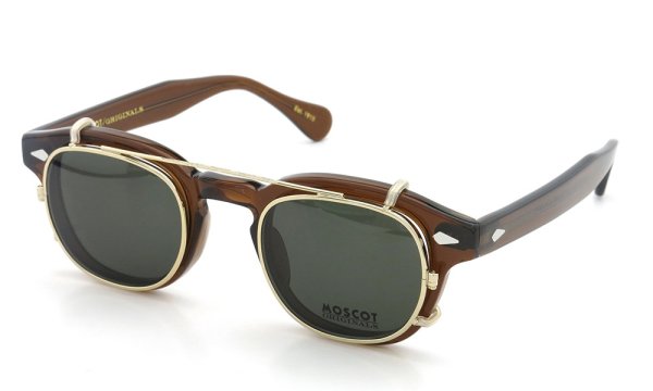 MOSCOT LEMTOSH Col.BROWN 44size + clip GOLD