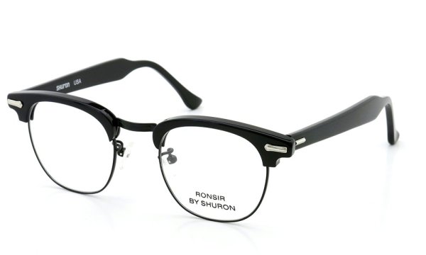 HURON シュロン メガネ RONSIR ロンサー ZYL Black/Black 48-22