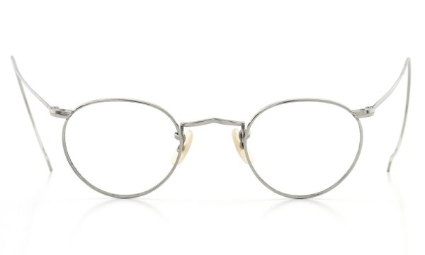 ENGLAND (Savile Row)Vintage イングランド サヴィルロウ ヴィンテージ 推定1940年代 メガネ ALGHA WORKS OPTICAL PANTO NUDE-PAD col.Silver