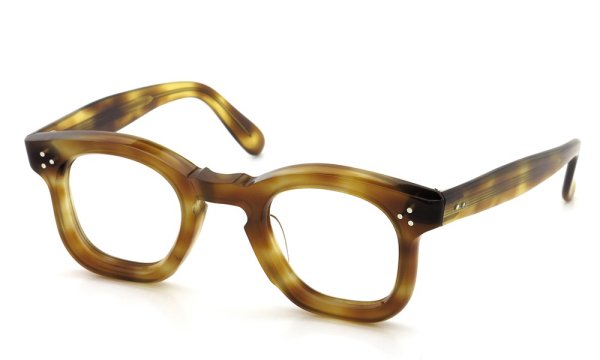 FRANCE Vintage フランス ヴィンテージ メガネ 推定1950年代 3-DOTS RIGHT-ANGLE-CARREE LIGHT-DEMI