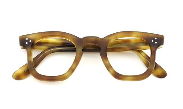 FRANCE Vintage フランス ヴィンテージ メガネ 推定1950年代 3-DOTS RIGHT-ANGLE-CARREE LIGHT-DEMI