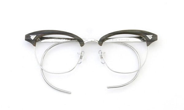 American Optical vintage MALCOLM-X type:1 Metal-Cable-Temple Grey-Wood/White-Gold 46-20