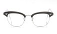 American Optical vintage MALCOLM-X type:1 Metal-Cable-Temple Grey-Wood/White-Gold 46-20