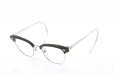 American Optical vintage MALCOLM-X type:1 Metal-Cable-Temple Grey-Wood/White-Gold 46-20
