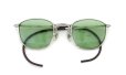 American Optical vintage AVIATOR WELLINTON with IRIGINAL GREEN GLASS LENS 46-22