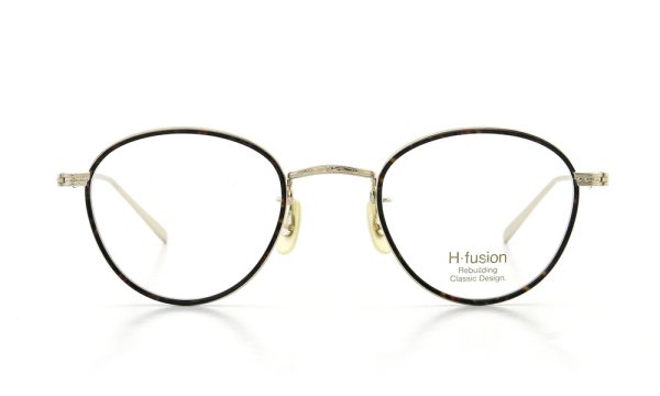 H-fusion メガネ HF-610 Col.W02 Havana Brown/Gold