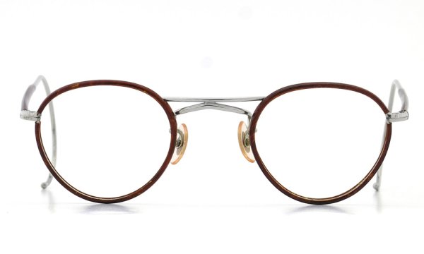 1930s-1940s BRITISH AMERICAN OPTICAL DOUBLE-BRIDGE Silver/Chestnut