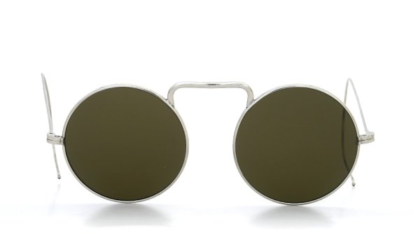 American Optical 推定1910s UPPER BRIDGE ROUND ORIGINAL-FLAT-DARK-GREEN-GLASS-LENS