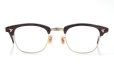 The Spectacle/ American Optical vintage 1950s~1960s マルコムXモデル type:2 ウイング鋲  BrownWood/Gold 46-22