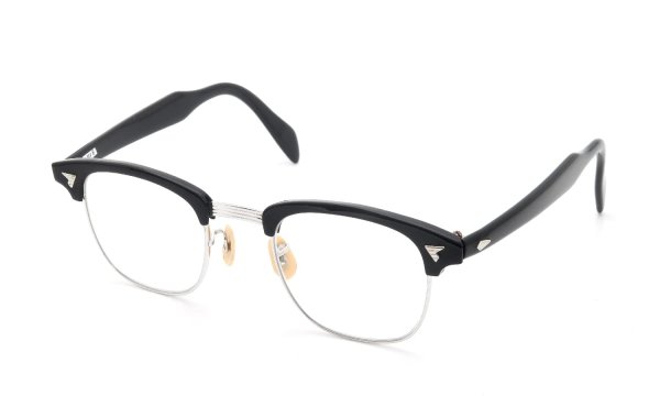 The Spectacle/ American Optical vintage 1950s~1960s マルコムXモデル type:2 ウイング鋲 Black/WG 1/10 12KGF 46-22