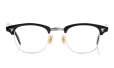 The Spectacle/ American Optical vintage 1950s~1960s マルコムXモデル type:2 ウイング鋲 Black/WG 1/10 12KGF 46-22