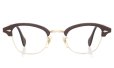 American Optical 1960s Art-Deco-Brow Combination Brown/Gold 1/10 12KGF 44-22