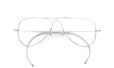 Unknown Vintage Frame Aviator 001 Silver 48-12