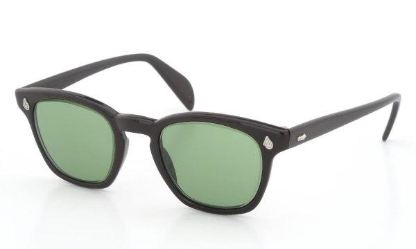 AO vintage Sunglasses AO鋲 Square Chocolate 46-22 Original-Green-Lens