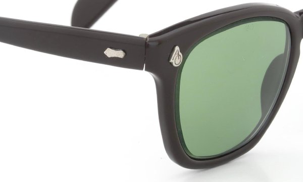 AO vintage Sunglasses AO鋲 Square Chocolate 46-22 Original-Green-Lens