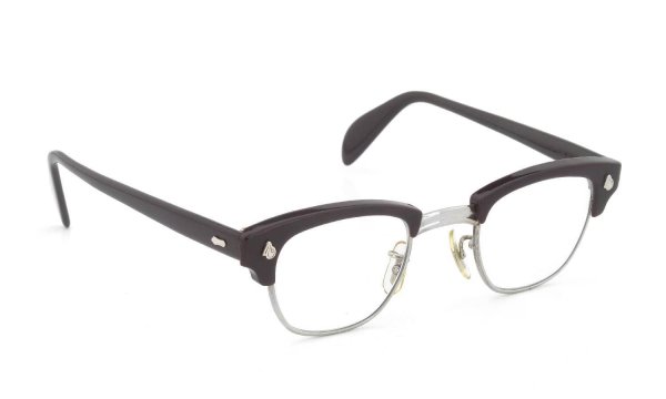 American Optical Vintage 1960s Brow Combination AO鋲 Brown/Silver 44-24