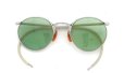 AO 1940s-1950s INDUSTRIAL FUL-VUE PANTO SILVER LIGHT-GREEN-GLASS-LENS 47-23