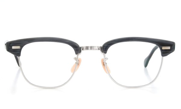 US Optical vintage 1950s〜1960s A600 Combination Black-Stone/White-Gold 1-10 12KGF 46-20 #222586