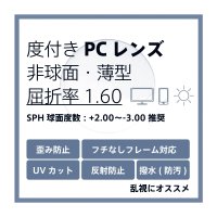 東海光学 度付きPCレンズ 非球面