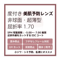 東海光学 度付き美肌予防クリアレンズ 非球面