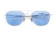 American Optical vintage 1950s Mid-Century-Modern-Pilot White-Gold 1/10 12KGF Light-Blue-Lens 12kPads #103492