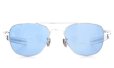 American Optical vintage 1950s Mid-Century-Modern-Pilot White-Gold 1/10 12KGF Light-Blue-Lens 12kPads #103492