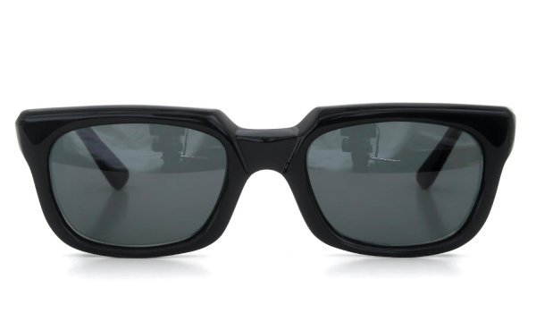 The spectacle 1950s〜1960s Frame Italy IT800 Blk 50-22 #12818