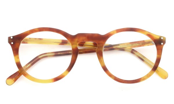 French vintage 推定1950s-1960s PANTO_5mm 2-DOTS LIGHT-AMBER 47-25