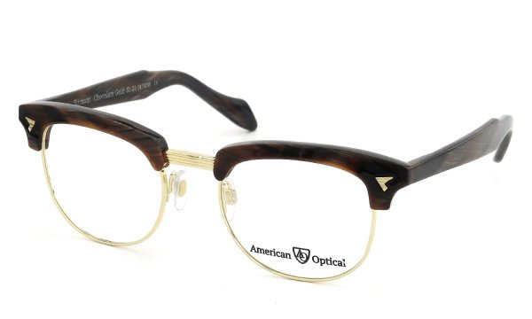 American Optical メガネ通販 Sirmont Chocolate Gold 51size