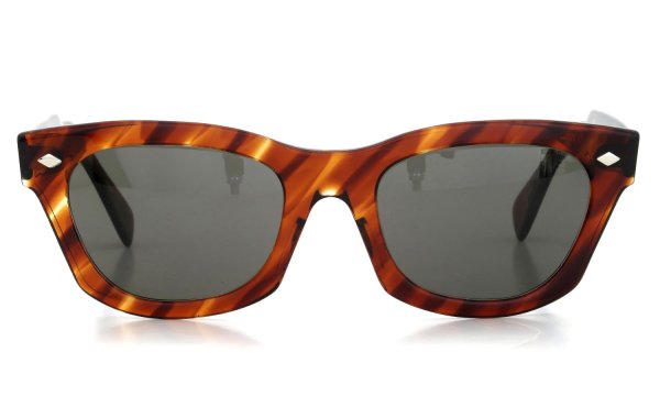 American Optical vintage ヴィンテージ サングラス通販 推定1950年代〜1960 Square TRUE-COLOR 55-22 Demi-Amber