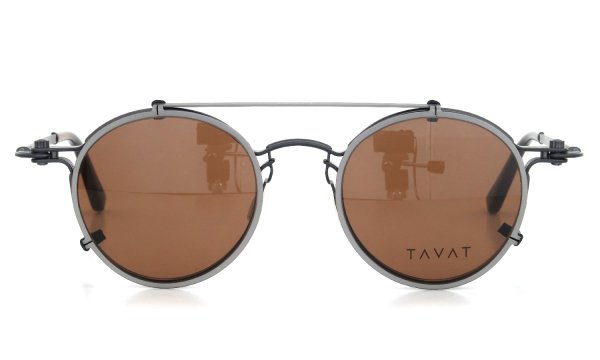 TAVAT メガネ+クリップオンサングラスセット通販  SC101 GUN 49size + SC916 GUN