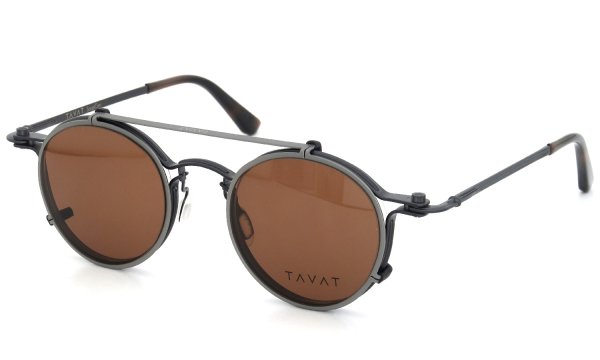 TAVAT メガネ+クリップオンサングラスセット通販  SC101 GUN 49size + SC916 GUN