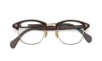 American Optical vintage メガネ 推定1950年代〜1960年代 Malcolm-X SIRMONT BR-YG 46-22 #8807