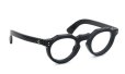 French vintage メガネ通販 Crown Panto 8mm 推定1950年代 Black Fat-temple