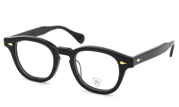 JULIUS TART OPTICAL メガネ通販 AR-48-22 BLACK CRYSTAL/Gold PL-003Ab