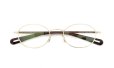 YUICHI TOYAMA. メガネ通販 Nagy U-176 COL2 White Gold / Dark Brown