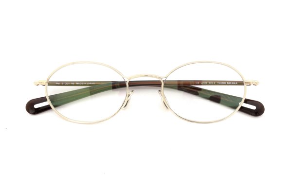 YUICHI TOYAMA. メガネ通販 Nagy U-176 COL2 White Gold / Dark Brown