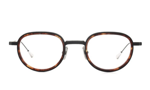 Lunetterie Generale メガネ通販 PANACHE col.Black and Palladium & Medium Tortoise Inlay