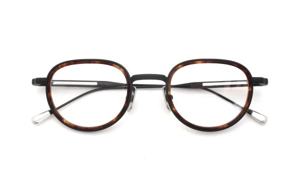 Lunetterie Generale メガネ通販 PANACHE col.Black and Palladium & Medium Tortoise Inlay
