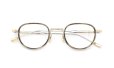 Lunetterie Generale メガネ通販 PANACHE col.Palladium & 18K Gold & Olive Inlay