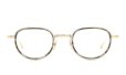 Lunetterie Generale メガネ通販 PANACHE col.Palladium & 18K Gold & Olive Inlay