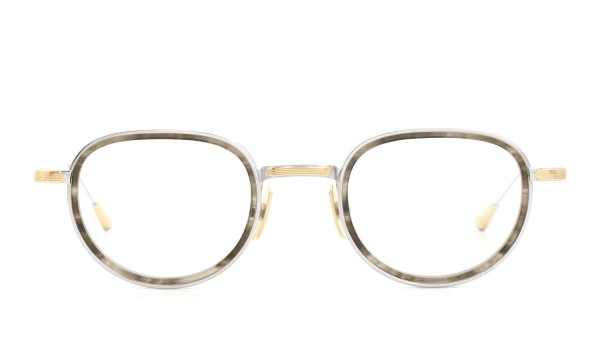 Lunetterie Generale メガネ通販 PANACHE col.Palladium & 18K Gold & Olive Inlay