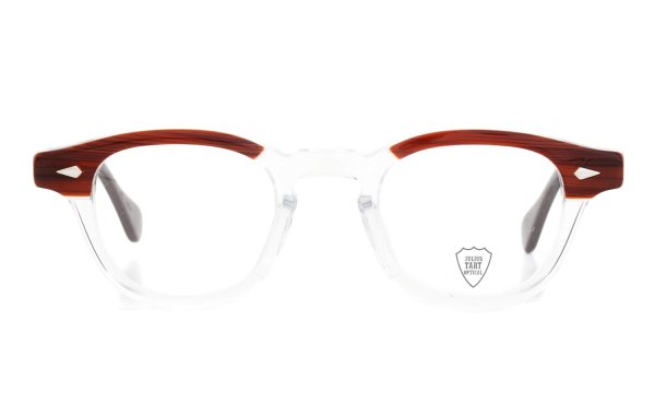 JULIUS TART OPTICAL メガネ通販 AR-46-24 RED WOOD CLEAR